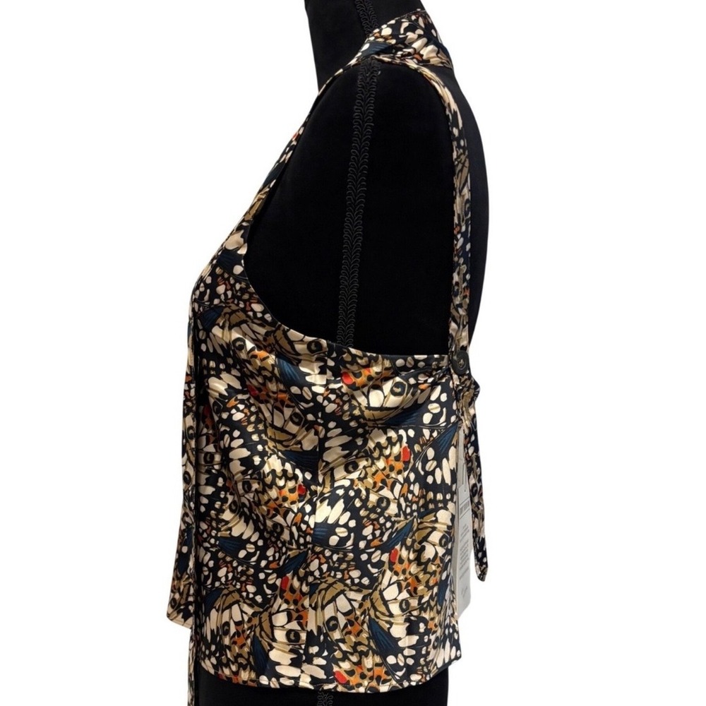 Wildfang Empower Satin Cami Women Small Black Butterfly Wing Adjustable Straps - Picture 3 of 8